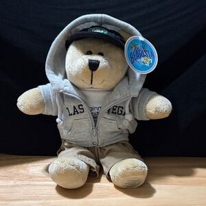 Starbucks Las Vegas Barista Bear Plush with Hoodie and Cap